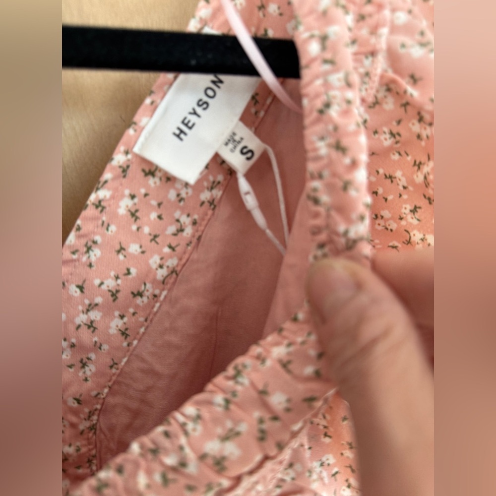 Heyson Pink Floral Dress: Small - Picture 10 of 13